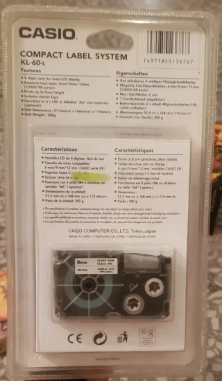 Impresora de etiquetas Casio KL-60-L