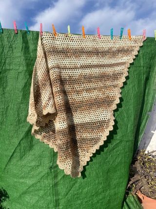 manton chal de ganchillo crochet hecha a mano