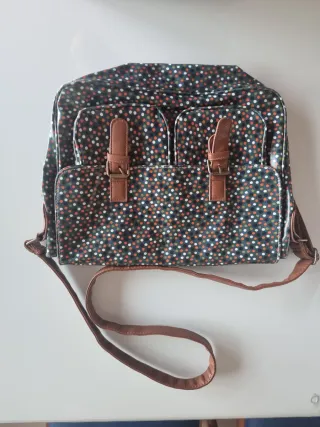 Maletín escolar con estampado de lunares