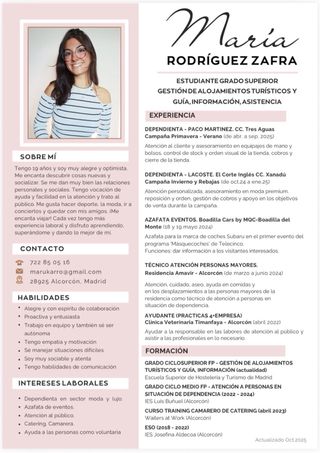 Niñera/ Cuidadora en Alcorcon y alrededores 