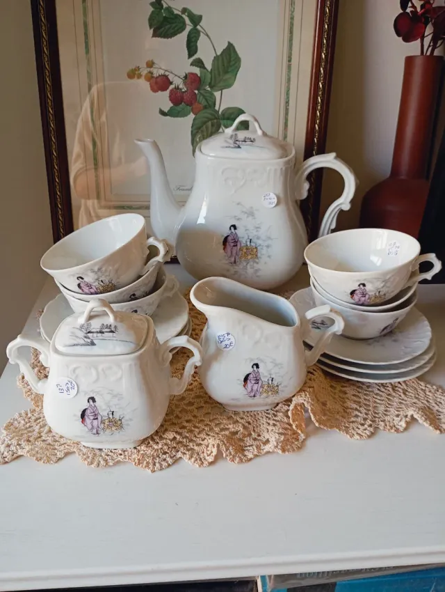 Juego de té Vista Alegre porcelana