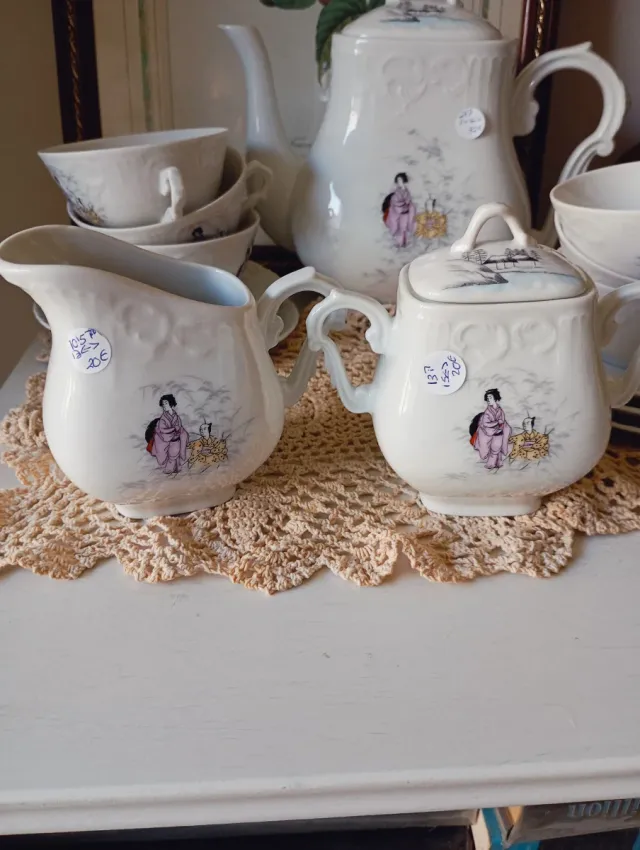 Juego de té Vista Alegre porcelana