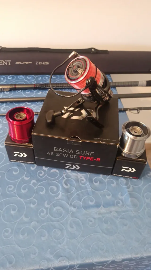 Daiwa Tournament Surf Z33 + Basia 45QD pesca