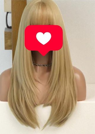 Peluca Chica Barbie  rubia realista sintetica 