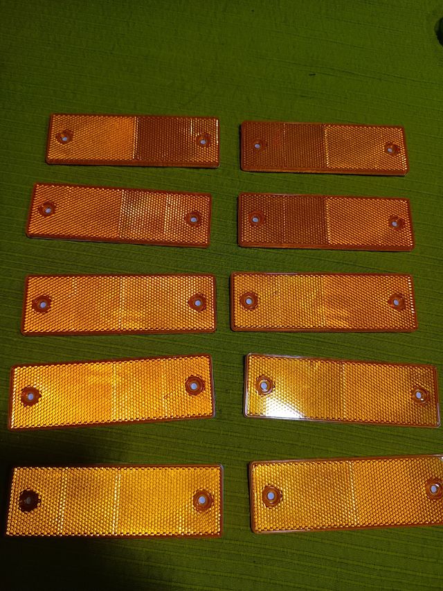 Catadióptricos Naranja Rectangulares (Pack 10)