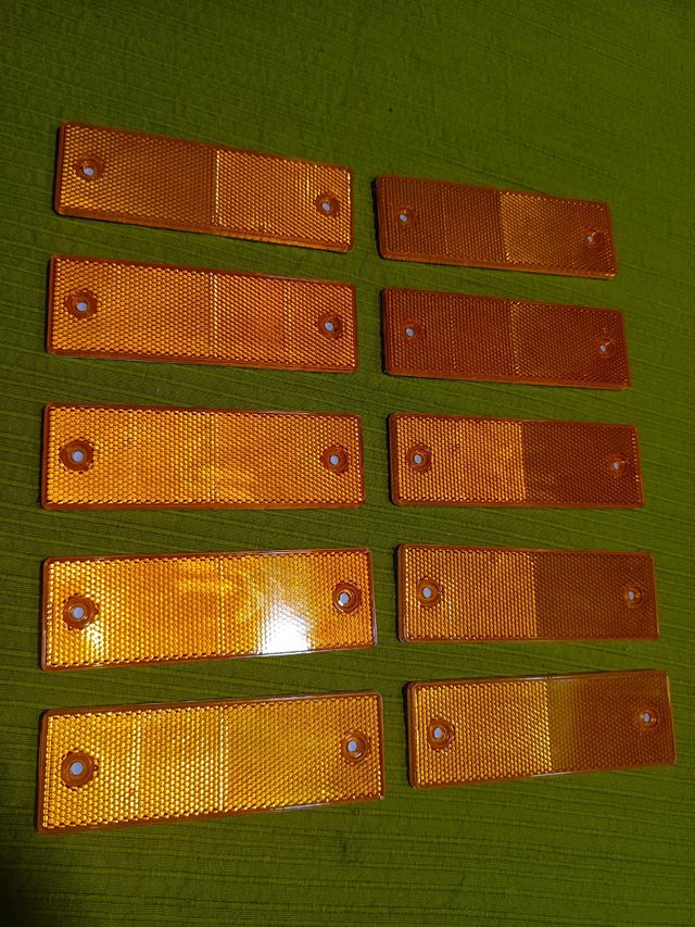 Catadióptricos Naranja Rectangulares (Pack 10)