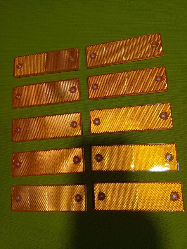 Catadióptricos Naranja Rectangulares (Pack 10)
