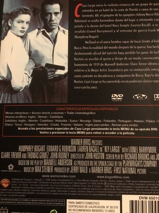 DVD Cayo Largo Bogart Robinson Bacall