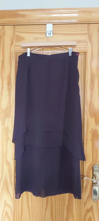 Conjunto 2 piezas morado y plateado.
