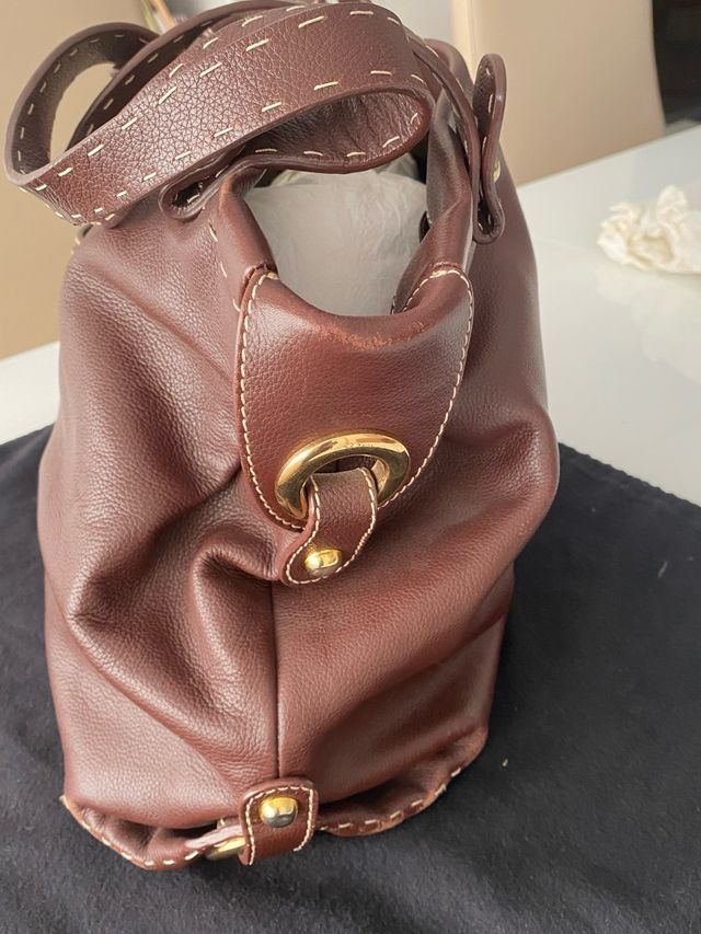 Bolso Purificación García Piel Marrón