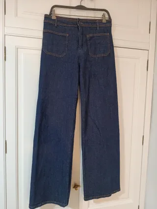 Pantalón vaquero recto talle alto