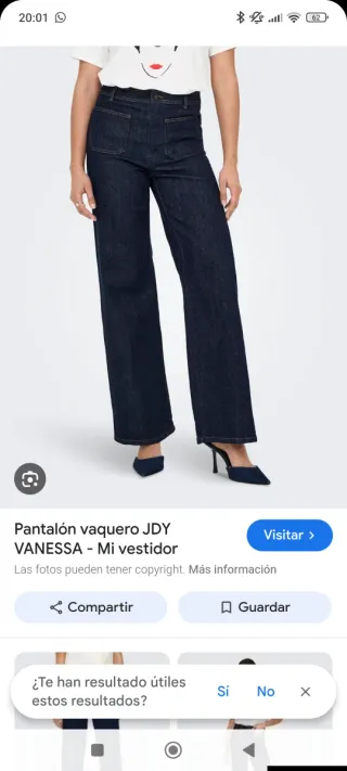 Pantalón vaquero recto talle alto