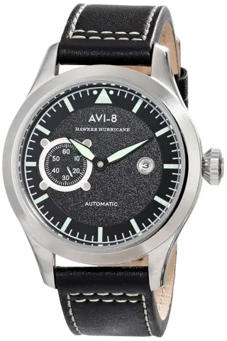 Reloj AVI-8 Automático Negro y Plateado