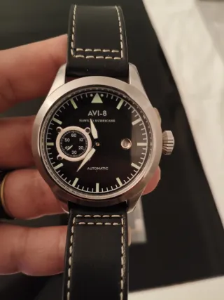 Reloj AVI-8 Automático Negro y Plateado