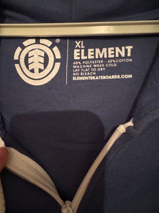 Sudadera Element Azul Talla XL
