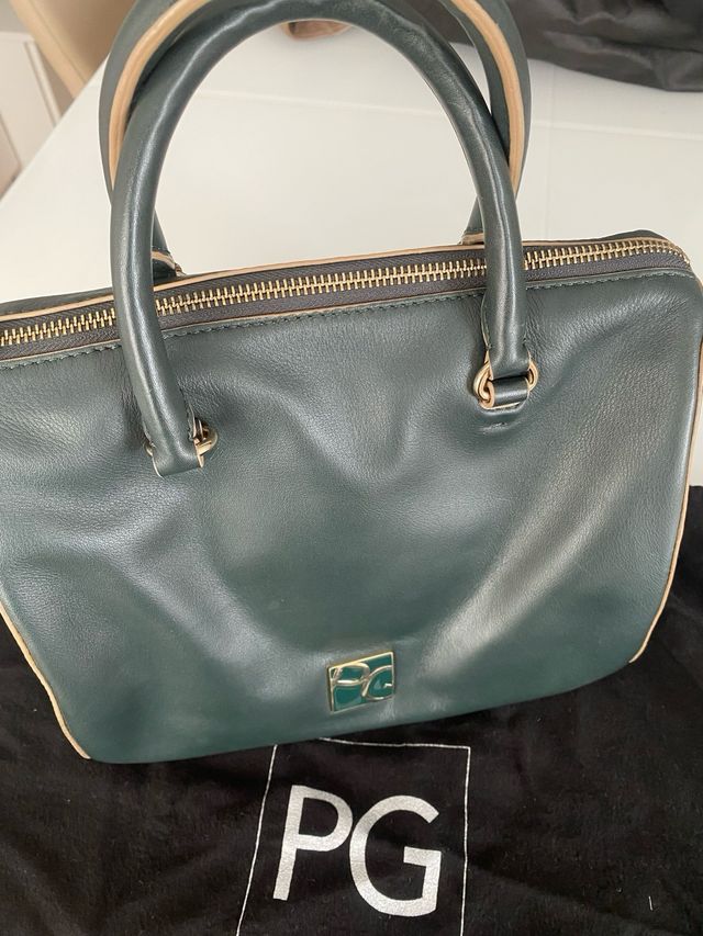 Bolso Purificación García Verde Piel