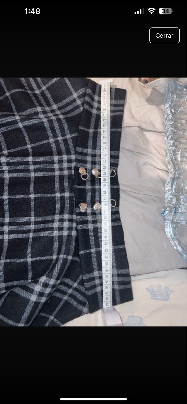 Falda mini cuadros invierno