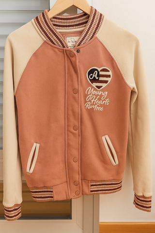Chaqueta estilo vintage beige y rosa