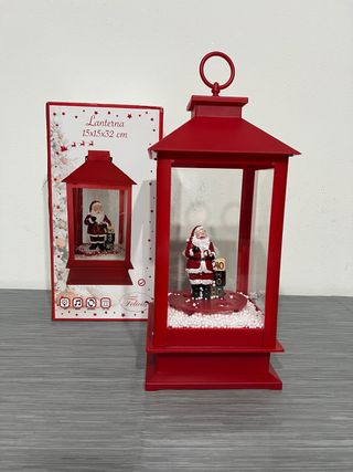 Lanterna Babbo Natale con Neve e Musiche