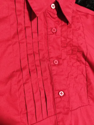 Vestido camisero rojo 