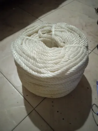 4 rollos de cuerda blanca 100m