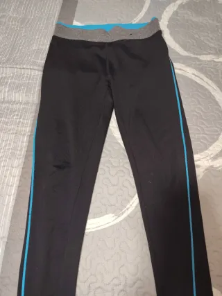 Leggings deportivos mujer negro y azul