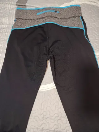 Leggings deportivos mujer negro y azul