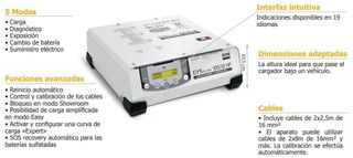 GYSFLASH 100.12 HF – Estabilizador de batería profesional de 100A con cables de 5m