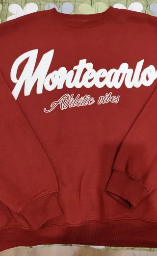 SUDADERA S M L OVERSIZE BURDEOS