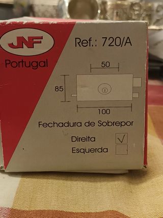 Fechadura sobrepor direita + 3 chaves