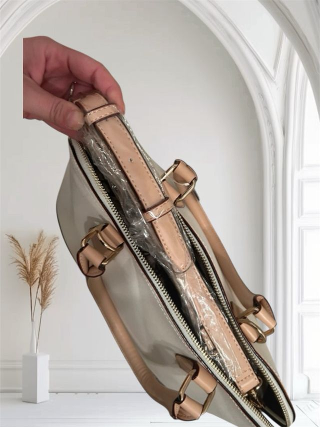 Bolso SARA blanco y rosa polipiel