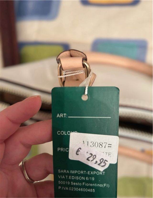 Bolso SARA blanco y rosa polipiel