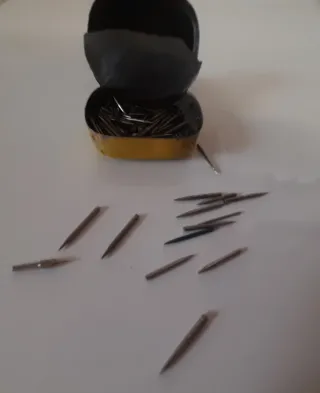 Caja antigua agujas gramola y pickup