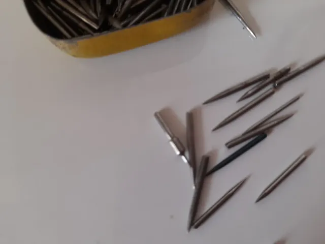 Caja antigua agujas gramola y pickup