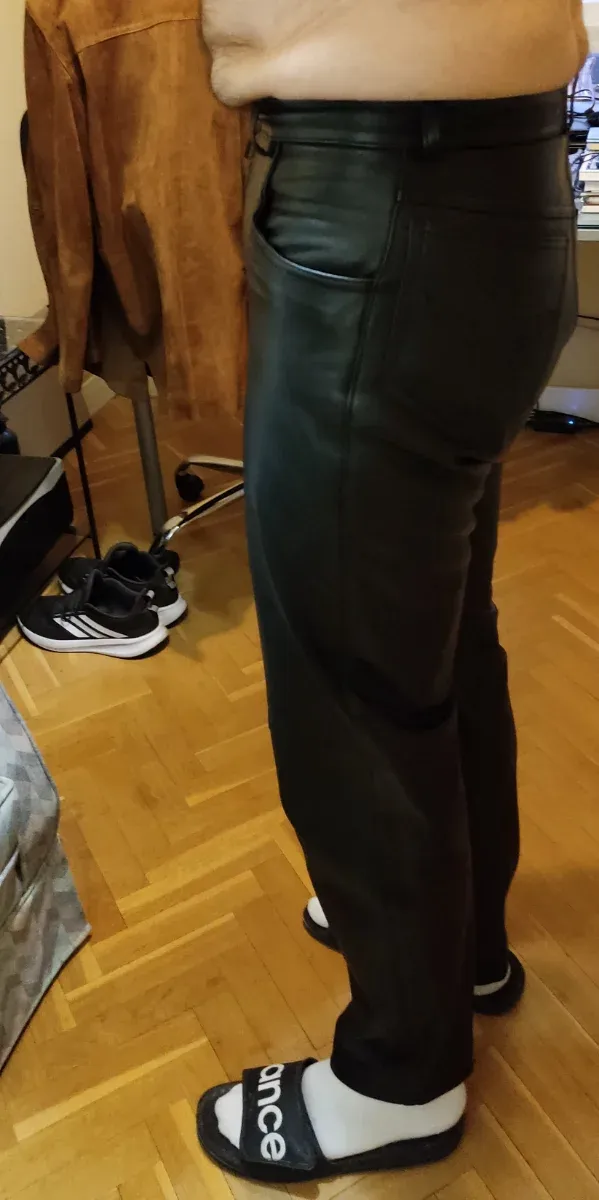 Pantalón de piel Fabuloso negro talla 40/42