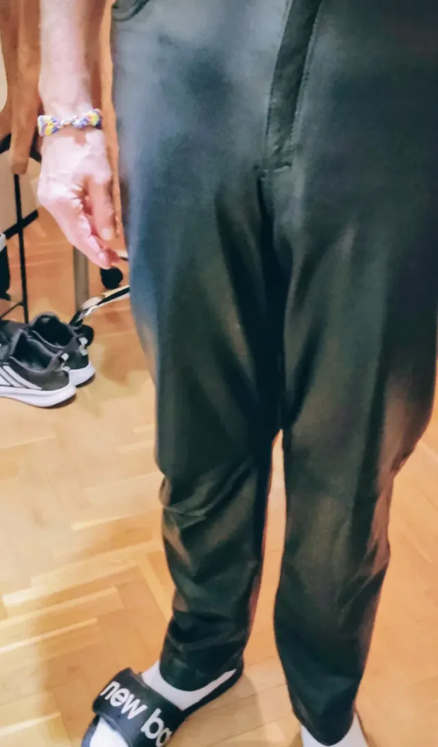 Pantalón de piel Fabuloso negro talla 40/42