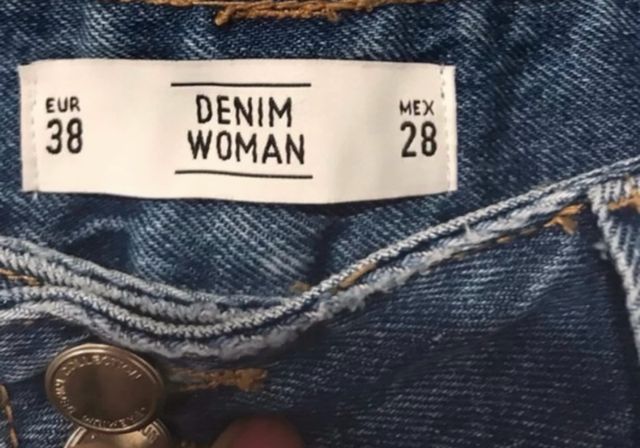 Pantalón Mom Fit Lefties Mujer Azul