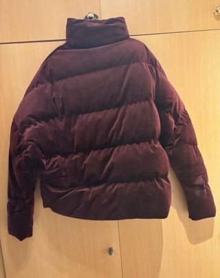 Chaqueta acolchada de terciopelo Oversize Hombre
