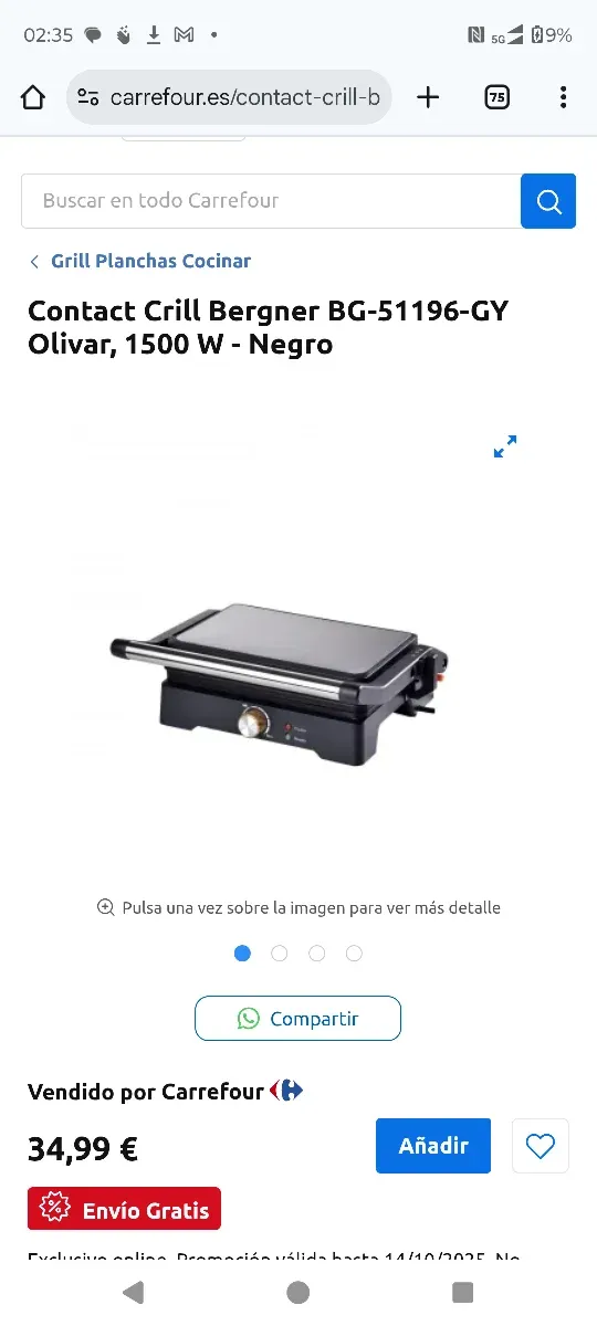 Grill de contacto Olivar Berenguer nuevo