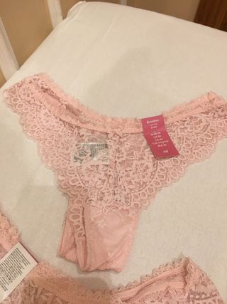 Braguitas H&M Lace Rosa Talla M (4 unidades)