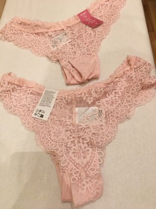 Braguitas H&M Lace Rosa Talla M (4 unidades)