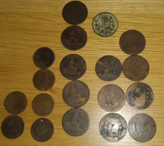 Lote de monedas antiguas