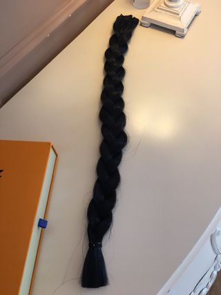 Trenza pelo sintético disfraz negro