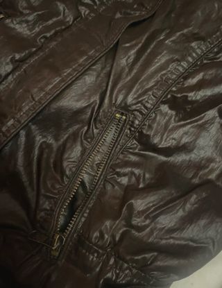 chaqueta bomber marrón