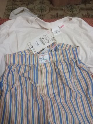 Conjunto Zara Rayas Talla 8-9 Años