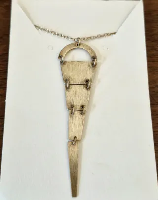 Collar Plata 925 Dorada Danés Moderno