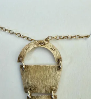 Collar Plata 925 Dorada Danés Moderno