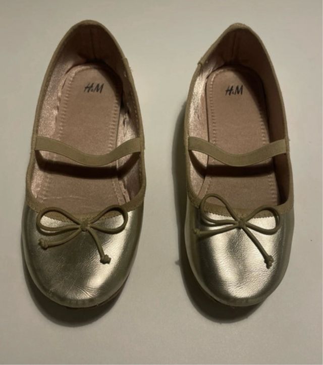 Bailarinas H&M doradas piel sintética niña