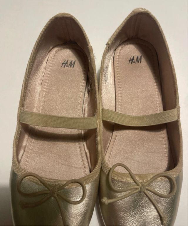Bailarinas H&M doradas piel sintética niña