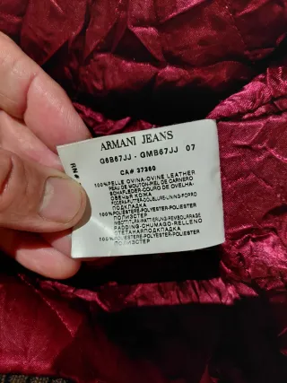 Chaqueta de Piel Armani Jeans Marrón